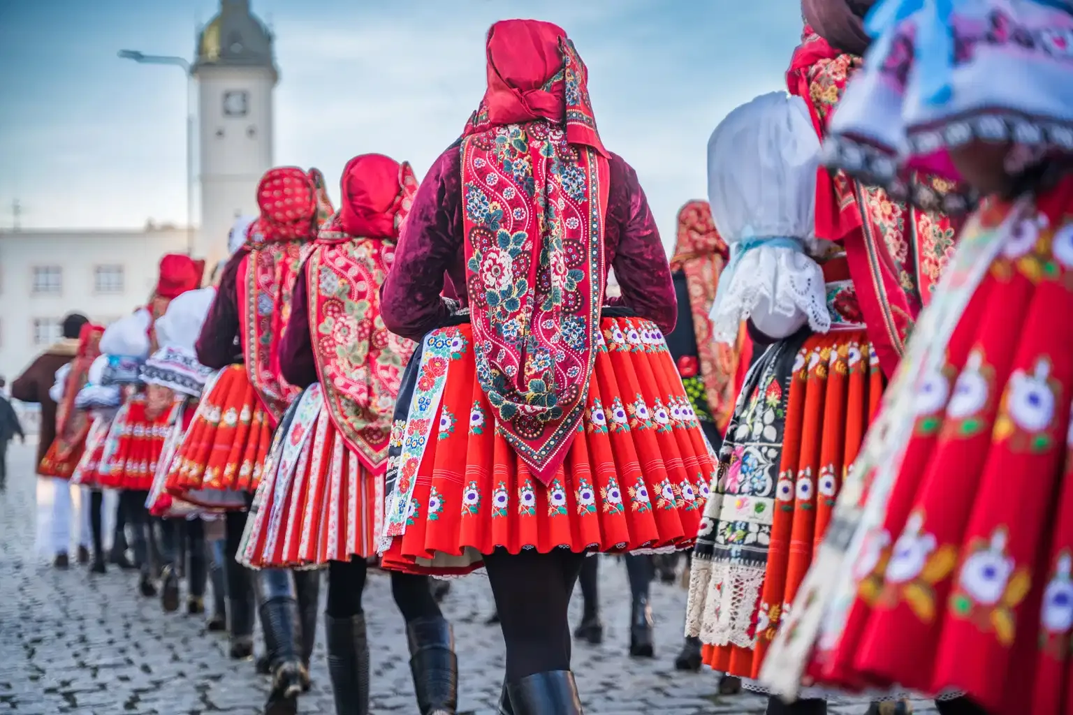 A Kyjov folk costume worn at the Slovácký rok festival