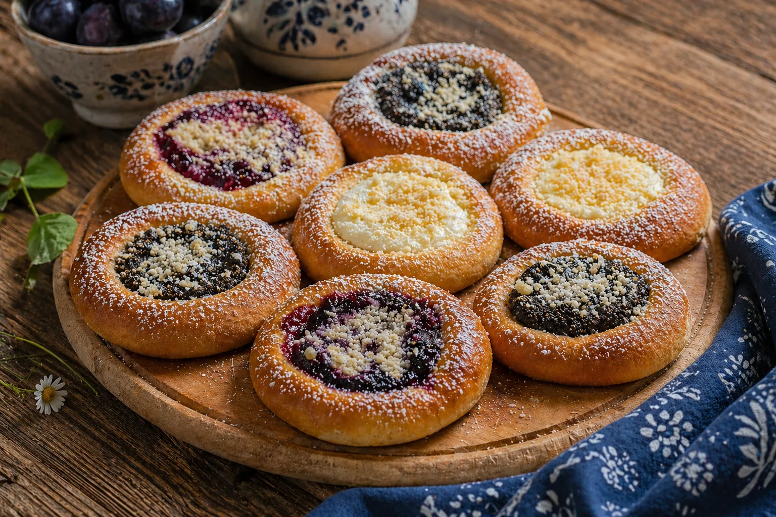 Moravian koláče, the filled pastry served at village feasts